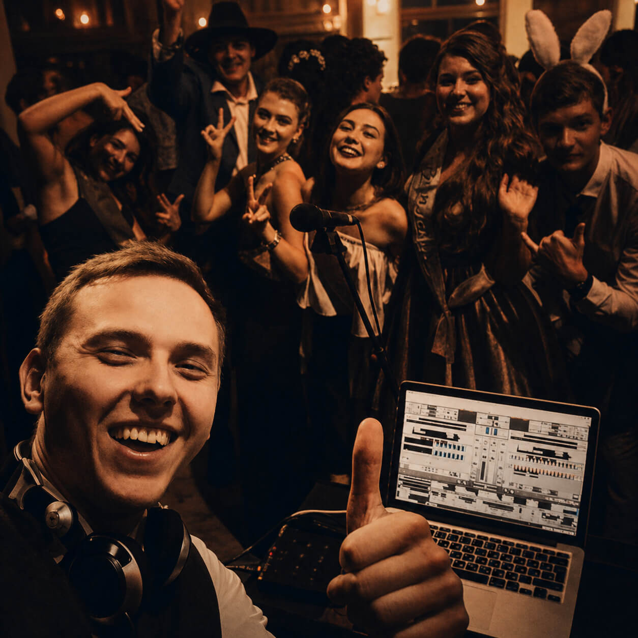 DJ Михаил Барканов у пульта